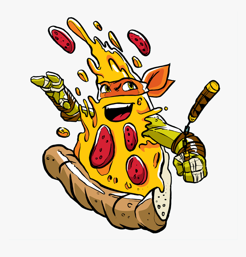 Pizza Clipart Ninja Turtle Pizza, Picture - Teenage Mutant Ninja Turtles Michelangelo Pizza, HD Png Download, Free Download