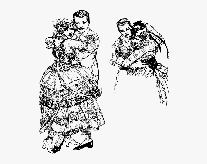 Two Couples Dancing - Svg, HD Png Download, Free Download
