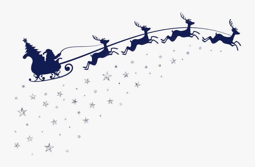 Printable Santa Sleigh Silhouette