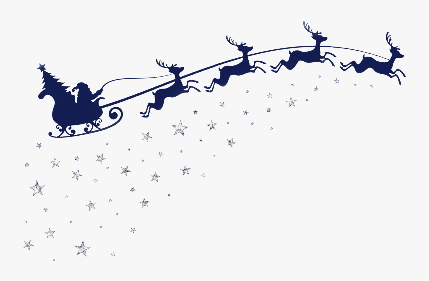 Santa Claus Sleigh Silhouette, HD Png Download, Free Download