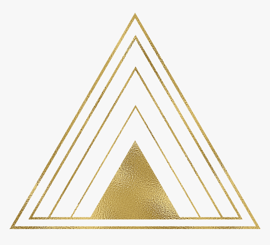 #ftestickers #geometricshapes #triangle #abstract #gold - Triangle, HD Png Download, Free Download