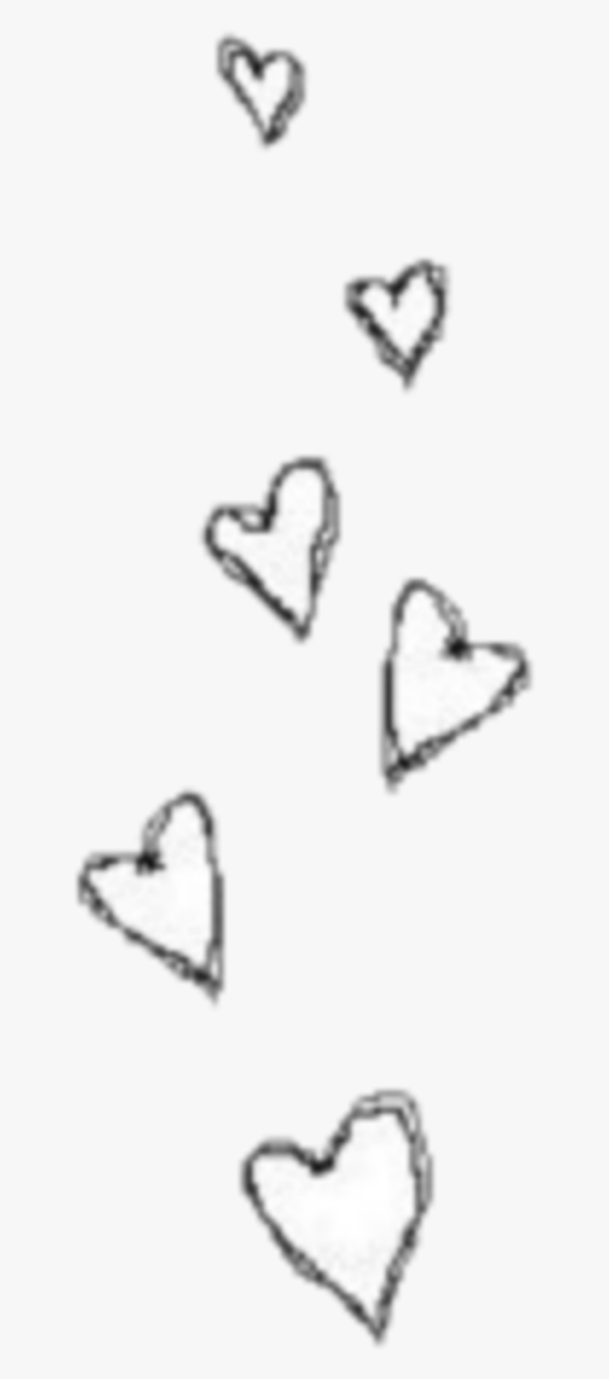 #ftestickers #doodle #doodles #hearts #aesthetic #blackandwhite - White Background With Heart, HD Png Download, Free Download