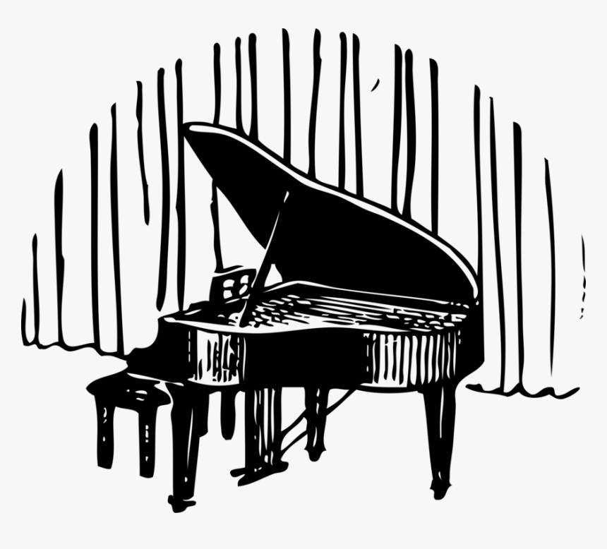 Transparent Piano Keyboard Clipart Black And White - Word Piano, HD Png Download, Free Download