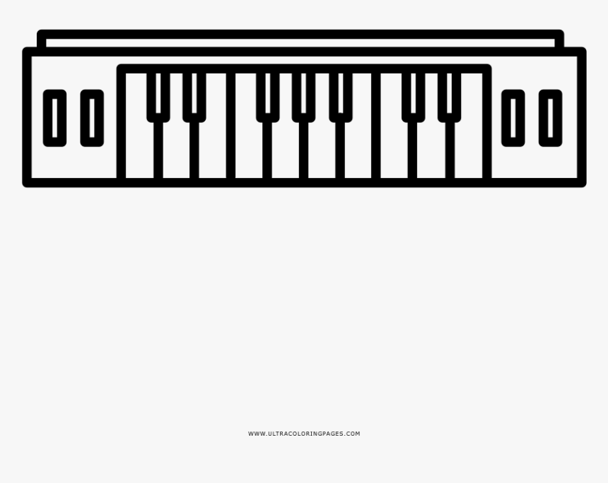 Easy Keyboard Coloring Page Clip Art Computer I Abcteach - Musical Keyboard, HD Png Download, Free Download