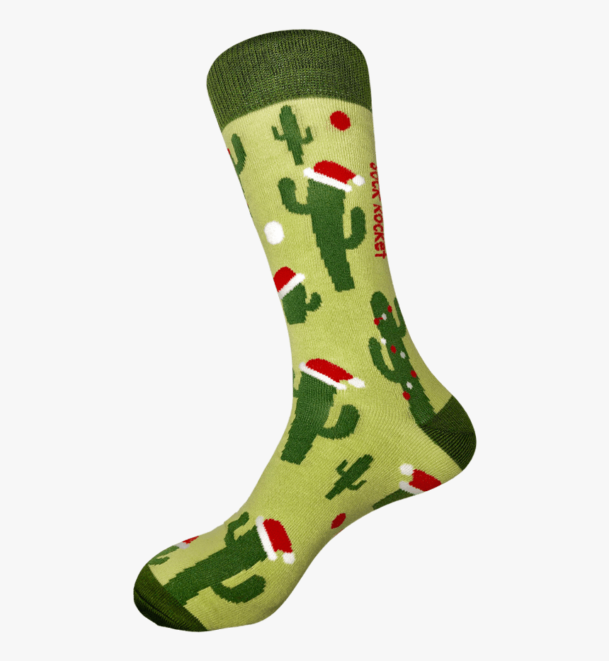 Sock Rocket Christmas Cactus Socks - Sock, HD Png Download, Free Download