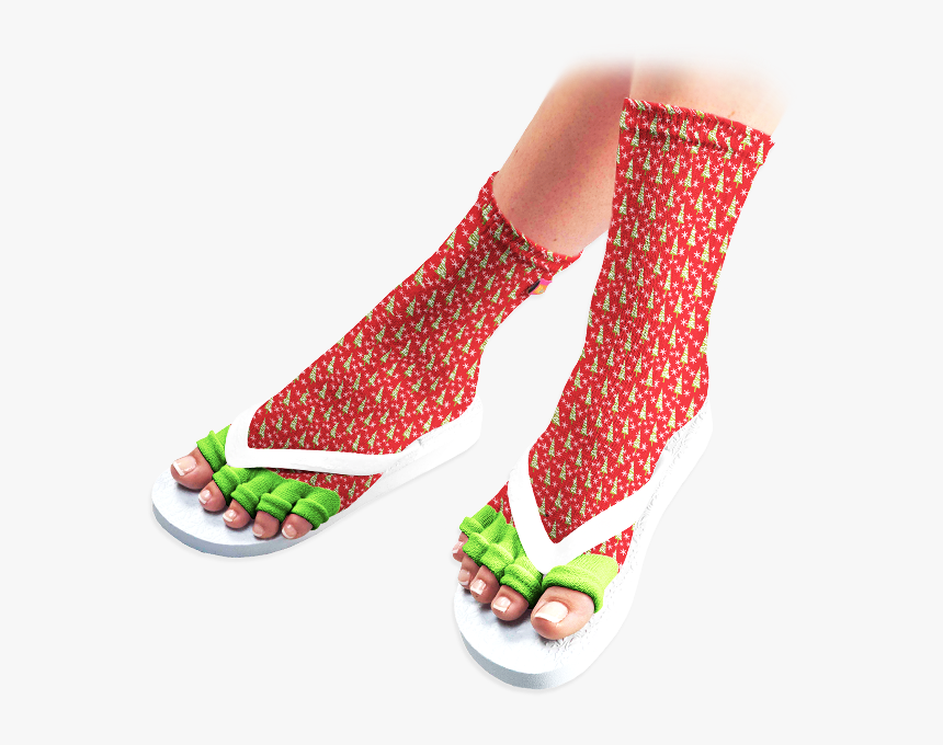 Christmas Tree Pedicure Socks - Pedi Socks, HD Png Download, Free Download