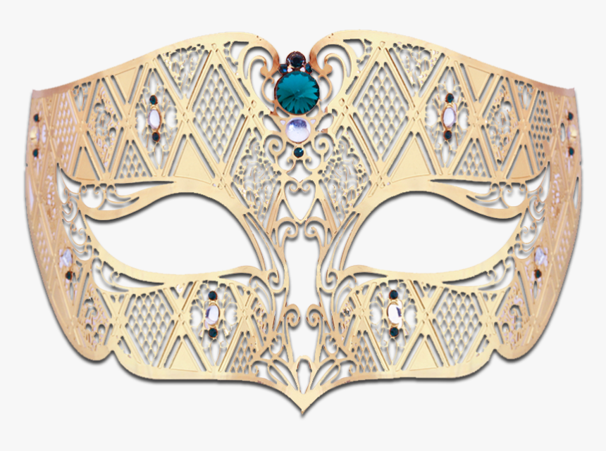 Gold Series Diamond Design Laser Cut Venetian Masquerade - Mask, HD Png Download, Free Download