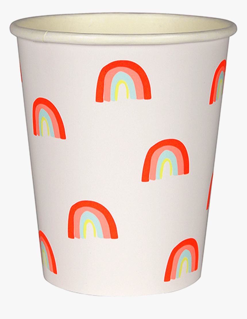 A Photograph Of A White Paper Cup With Rainbow Motifs - Circle, HD Png Download, Free Download