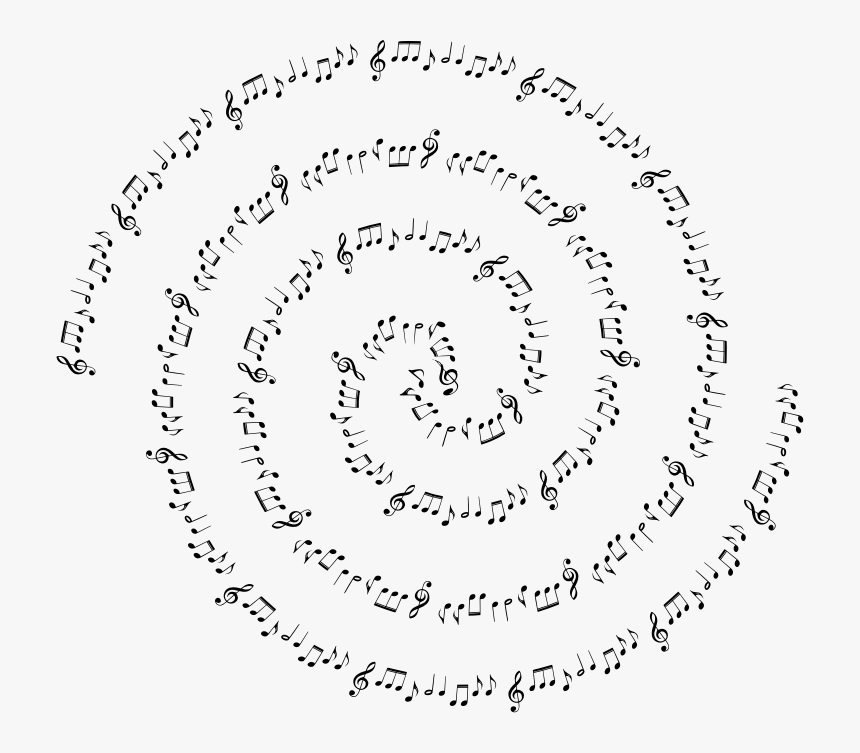 Spiraling Musical Notes - Spiraling Music Notes, HD Png Download, Free Download