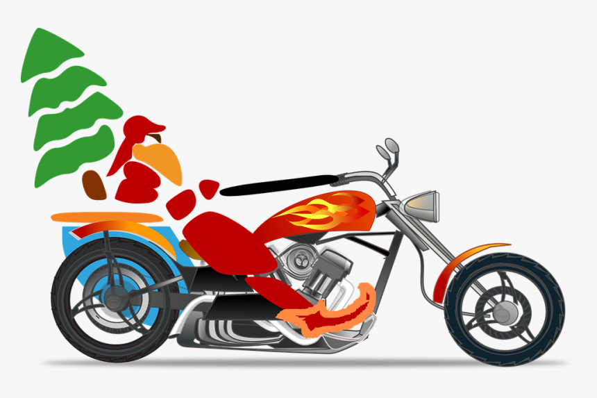 Christmas Motorcycle Png - Harley Clipart, Transparent Png, Free Download