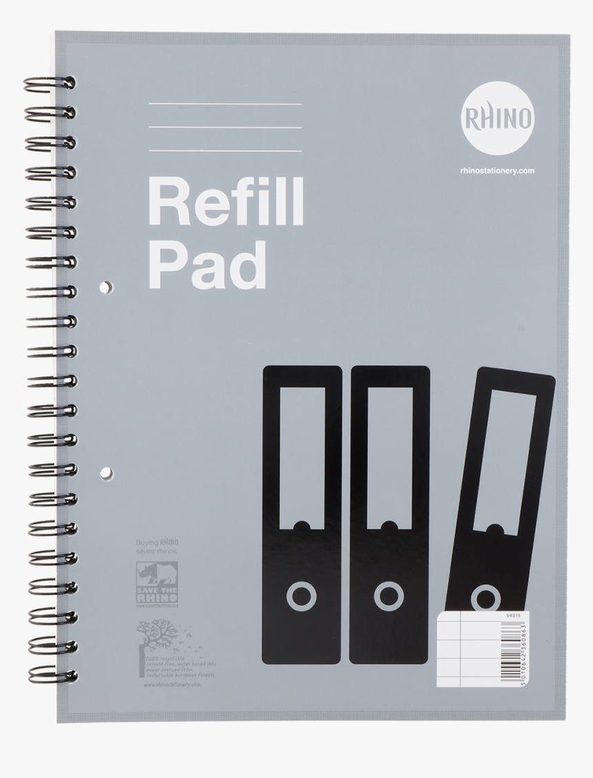 Rhino Refill Pad A4 150 Leaf 8mm Ruled & Margin - Notebook, HD Png Download, Free Download