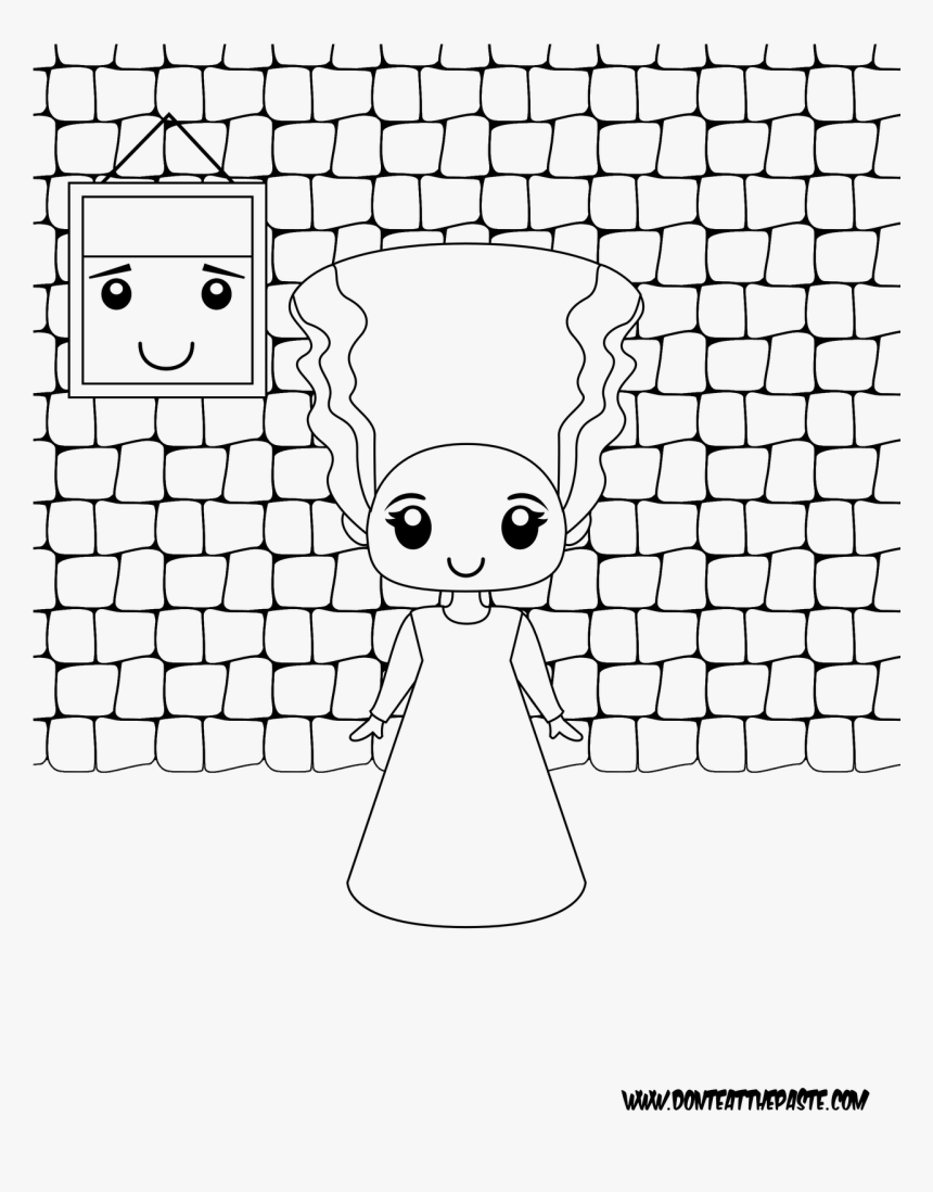 Transparent Bride Of Frankenstein Png - Coloring Book, Png Download, Free Download