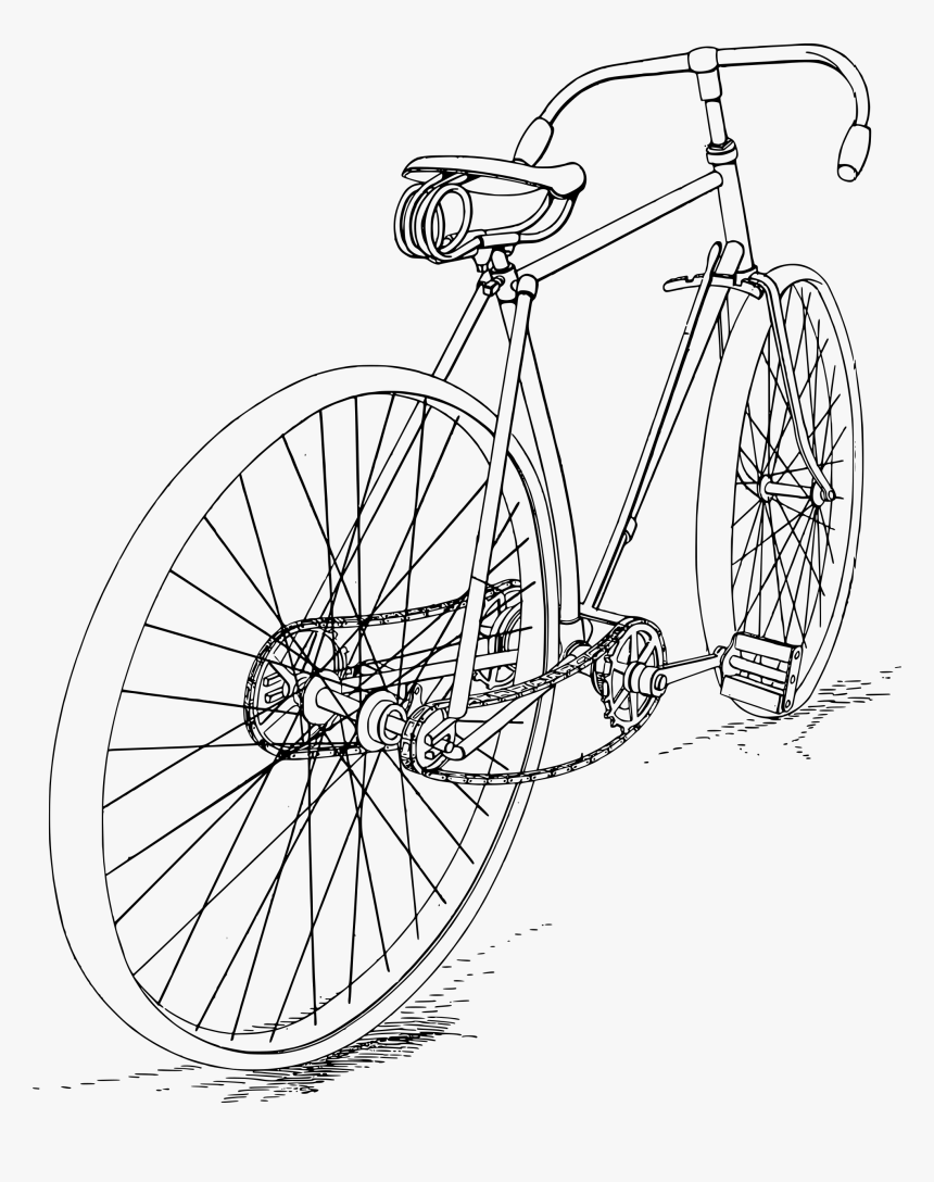 Detailed Bike Outline, HD Png Download, Free Download