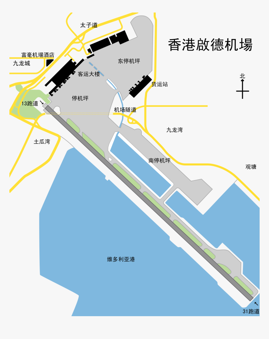 Kai Tak Airport Diagram, HD Png Download, Free Download