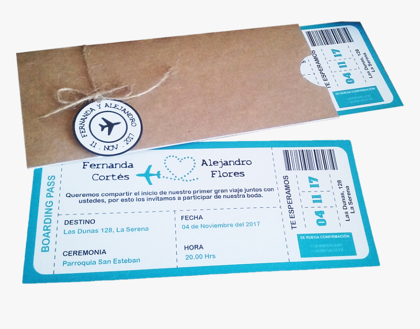 Invitacion Ticket De Avion, HD Png Download, Free Download