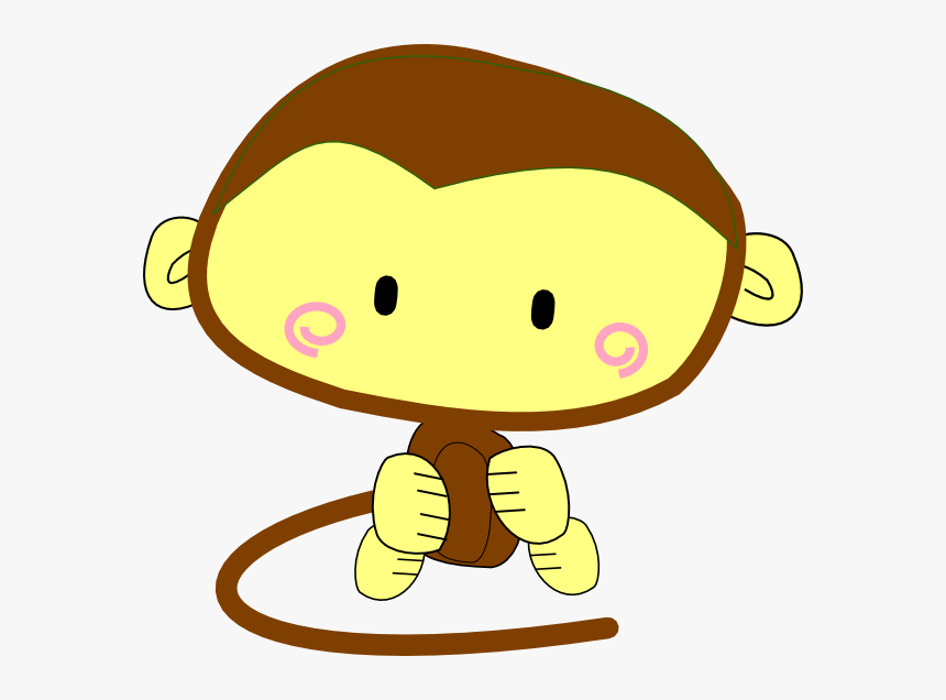 Monkey With Banana Cartoon Png, Transparent Png, Free Download