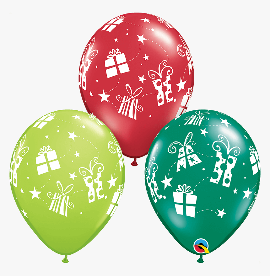 Globo Látex Surtido Estrellas Y Regalos Navidad - Globo Latex De Navidad, HD Png Download, Free Download