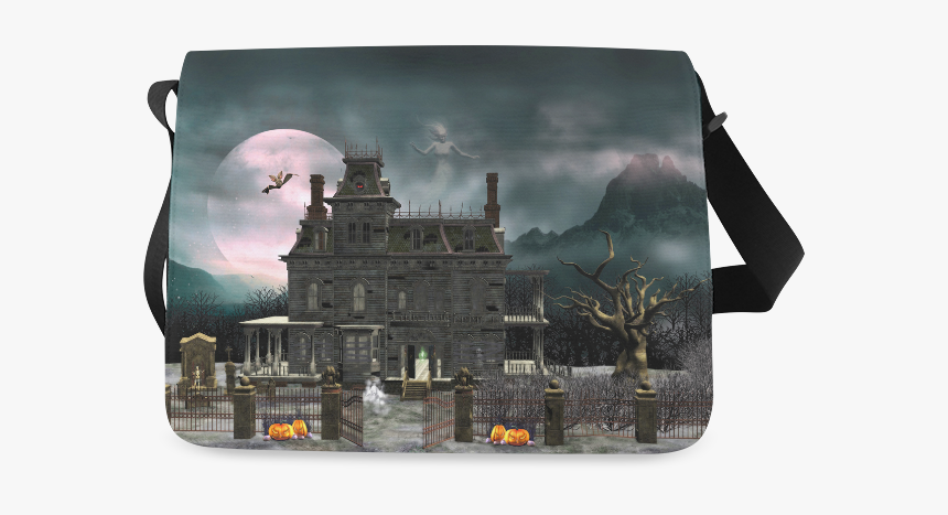 A Creepy Darkness Halloween Haunted House Messenger - Unicorn Messenger Bag, HD Png Download, Free Download