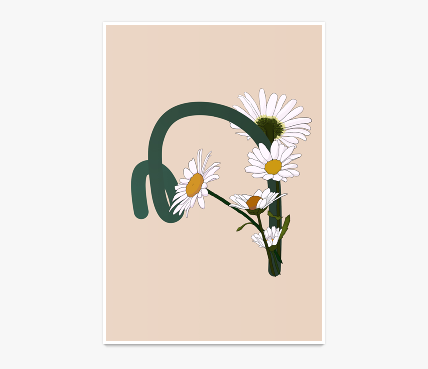 Poster Monograma Floral M De Evelinena - Monogram, HD Png Download, Free Download