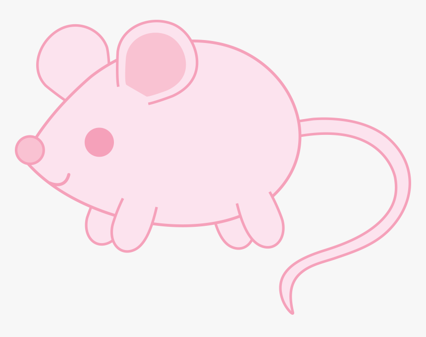 Mouse Clipart Baby Mouse - Cute Pink Mouse, HD Png Download, Free Download