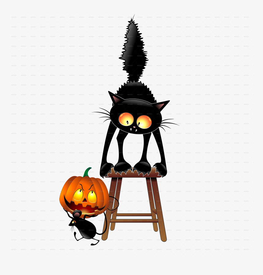 Cat And Mouse Halloween, HD Png Download, Free Download