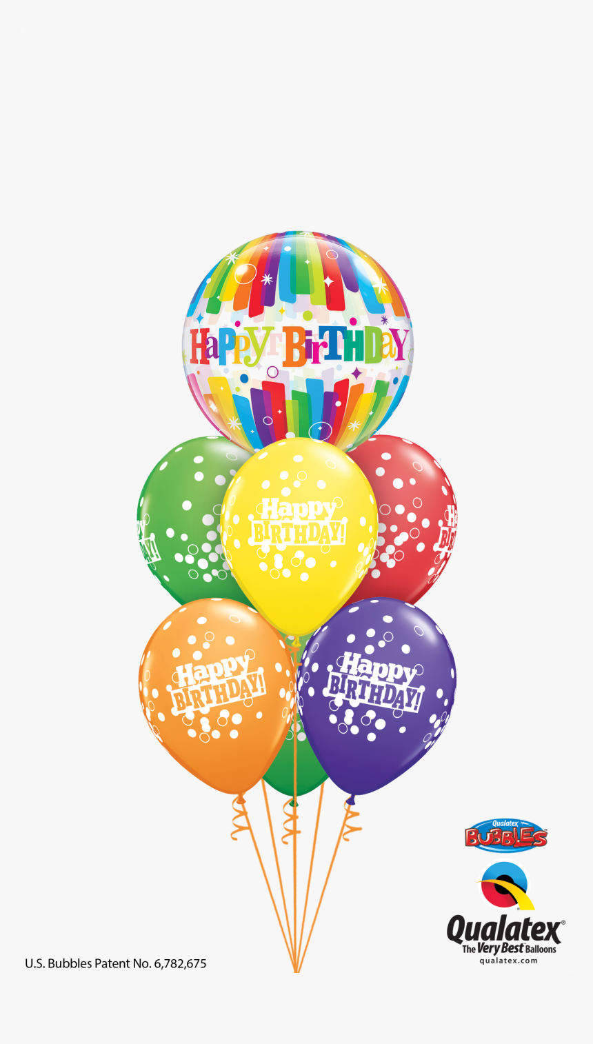 Birthday Confetti Dots & Colour Bands At London Helium - New Year Balloons Png, Transparent Png, Free Download