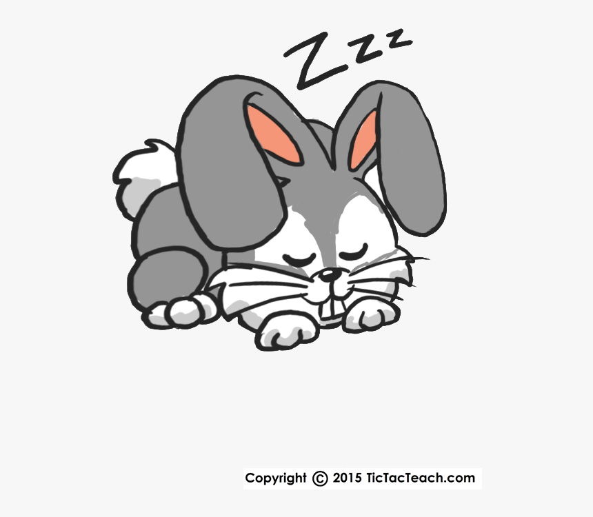 Cartoon Sleeping Bunnies Hd Png Download Kindpng