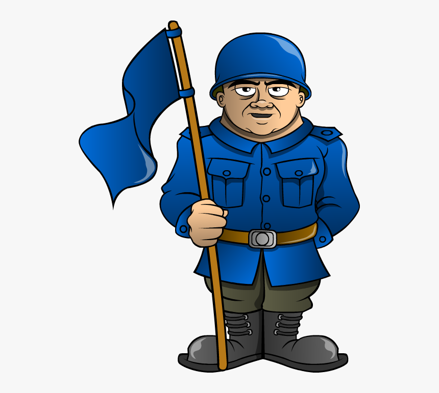 Janitor Clipart Female - Png Blue Soldier, Transparent Png, Free Download