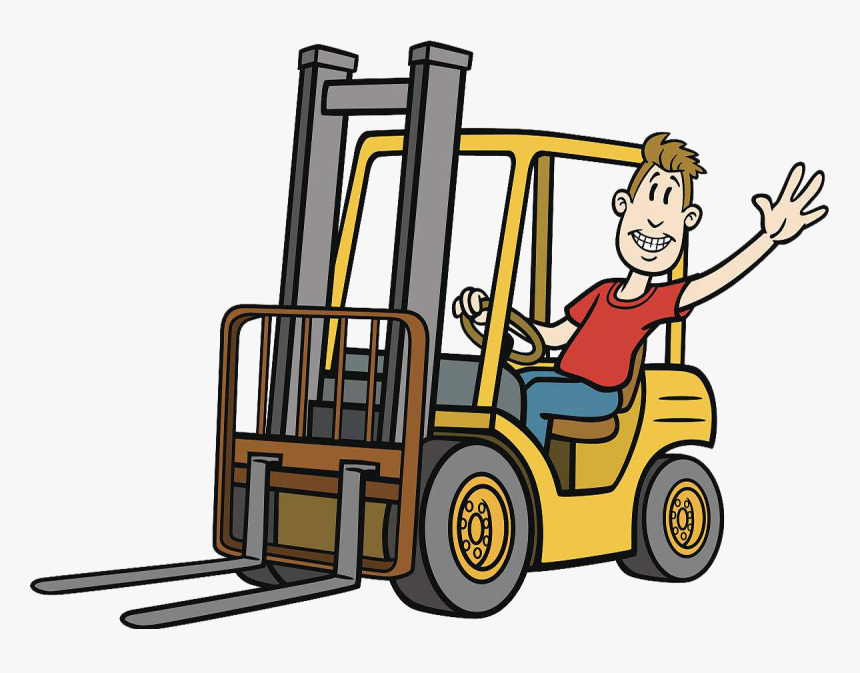 Clip Dump Cartoon - Forklift Clipart, HD Png Download, Free Download