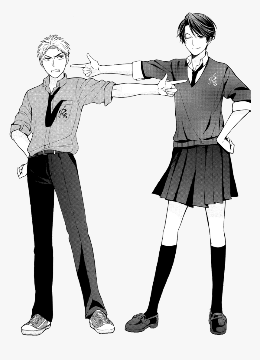 Anime Couple With Girl Taller Than Boy, HD Png Download - kindpng.