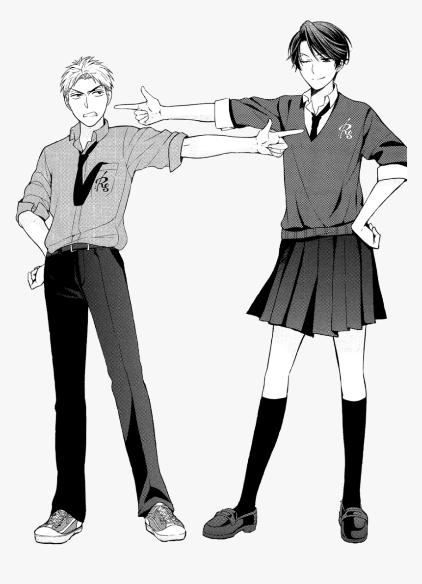 Anime Couple With Girl Taller Than Boy, HD Png Download - ki