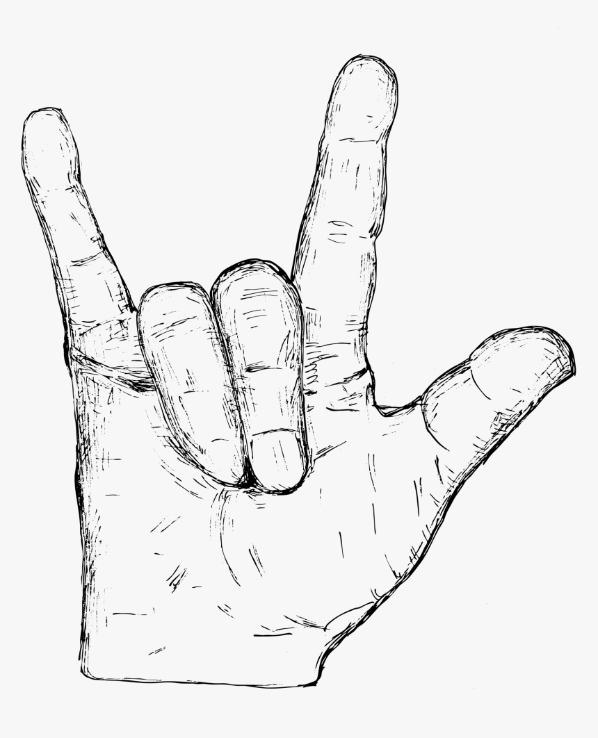 Hand Drawn Hand Gestures Vector 3 1 - Line Art, HD Png Download, Free Download