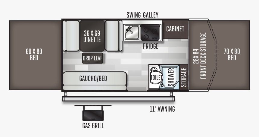 228bhse Floorplan - Forest River, HD Png Download, Free Download