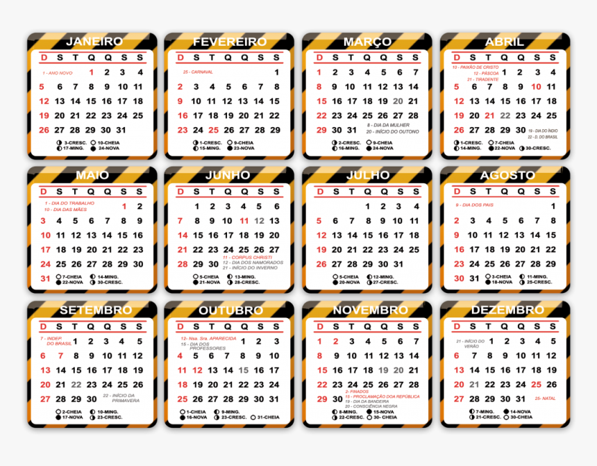 Calendário 2020 Para Imprimir, HD Png Download, Free Download