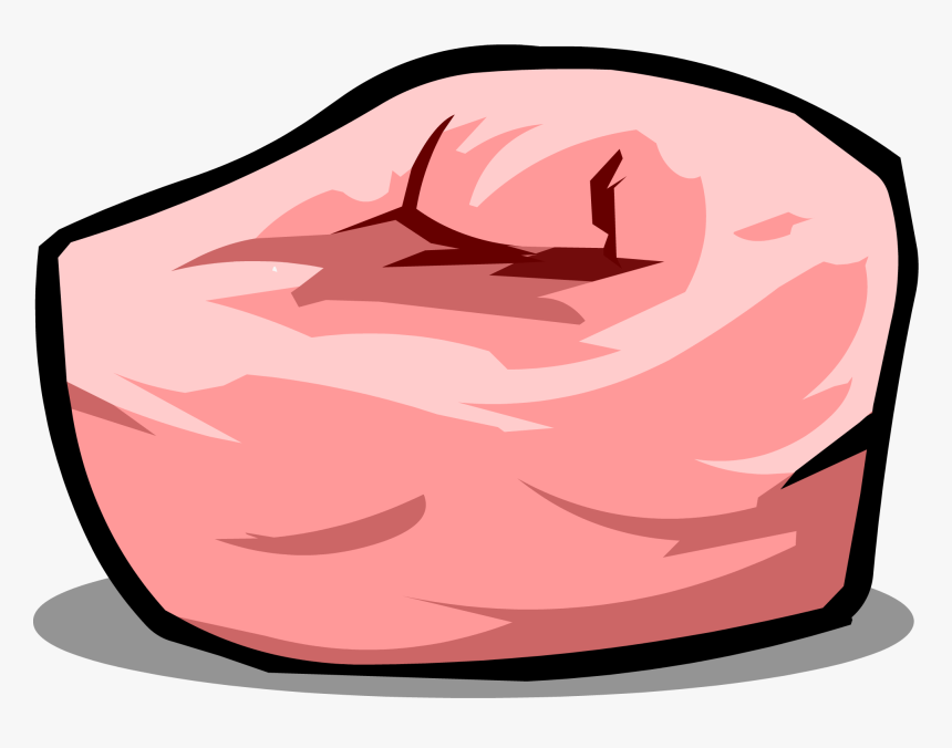 Pink Beanbag Chair Sprite - Bean Bag Chairs Cartoon, HD Png Download, Free Download