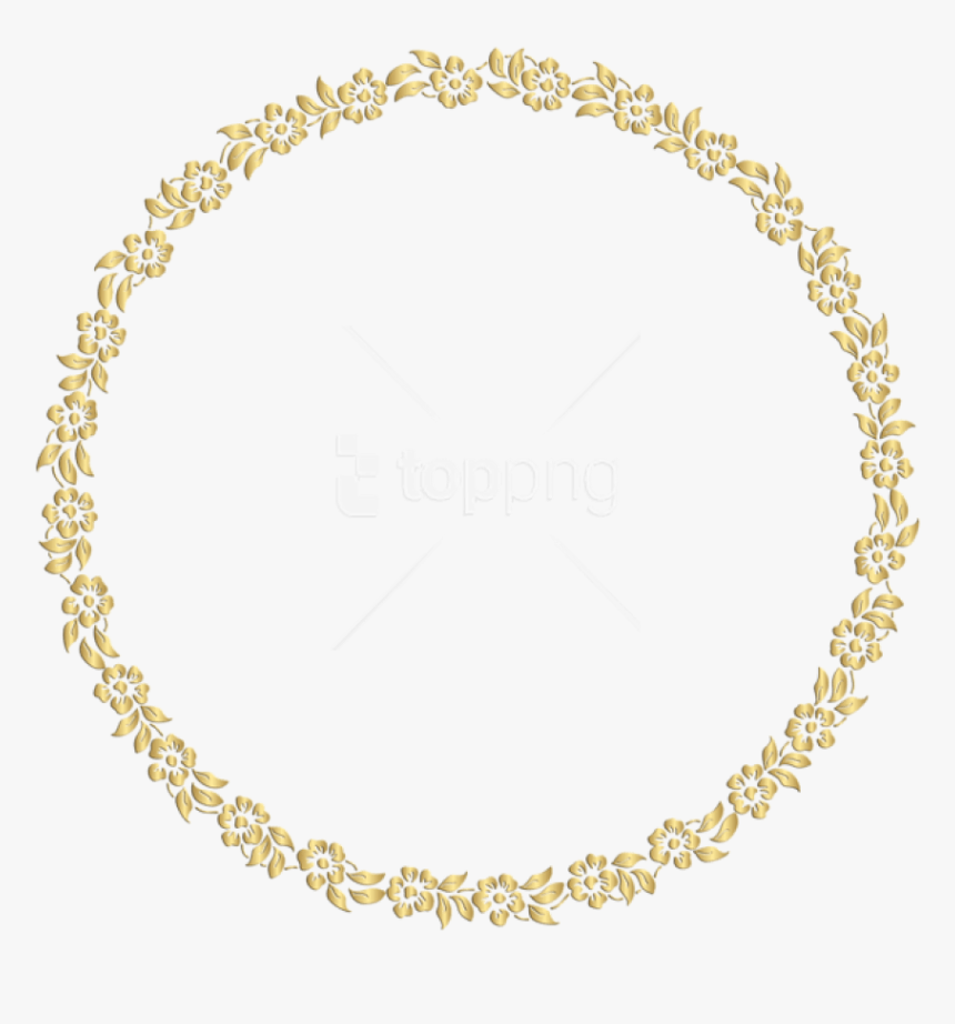 Free Png Golden Round Frame Png - Transparent Background Gold Oval Frame, Png Download, Free Download