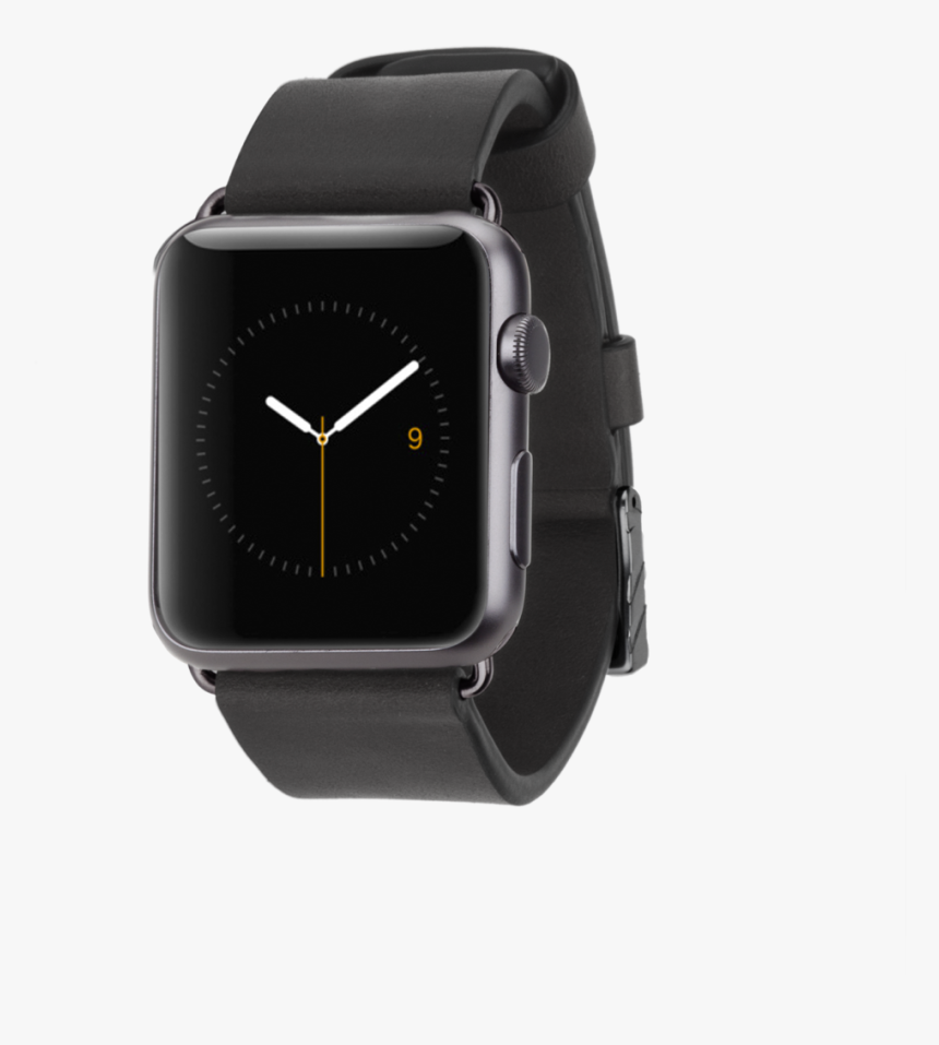 Mens Black Leather Apple Watch Band, HD Png Download, Free Download