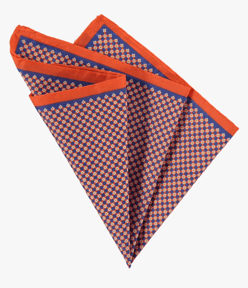 Red Patterned Silk Pocket Square - Triangle, HD Png Download, Free Download