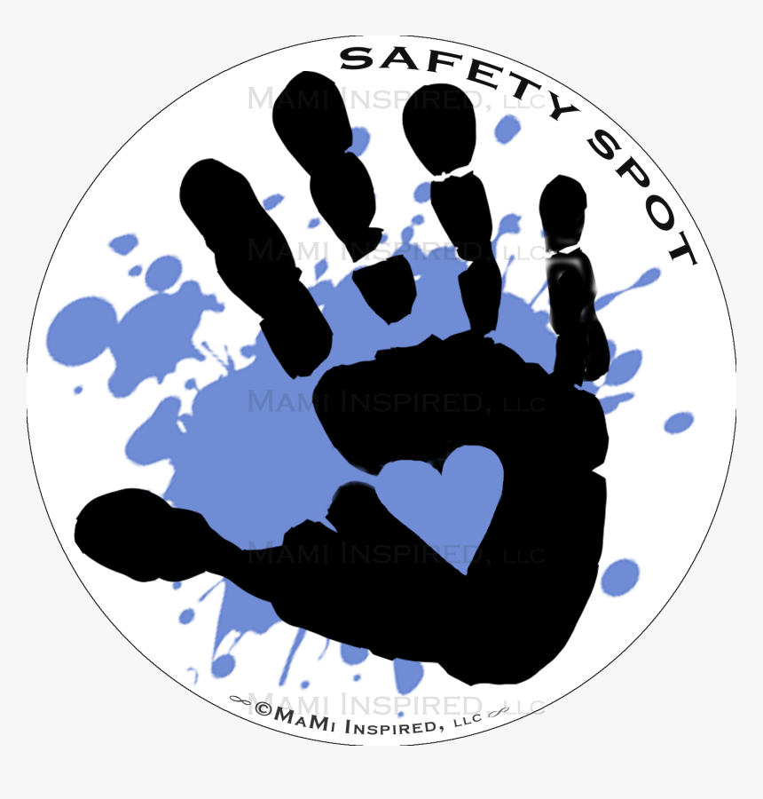 Saftety Spot Kids White With Colored Splat Hand Car - Safety Spot, HD Png Download, Free Download