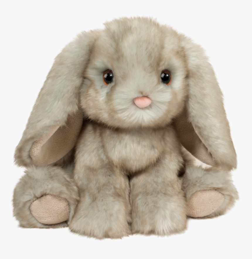 Sweet Vintage Gray Stuffed Animal Bunny - Douglas Licorice Sitting Floppy Bunny, HD Png Download, Free Download