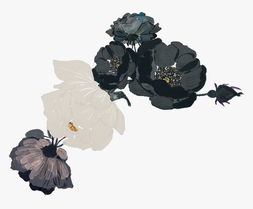 Transparent Coronas De Flores Png - Flores Dibujo Png Blanco Y Negro, Png Download, Free Download