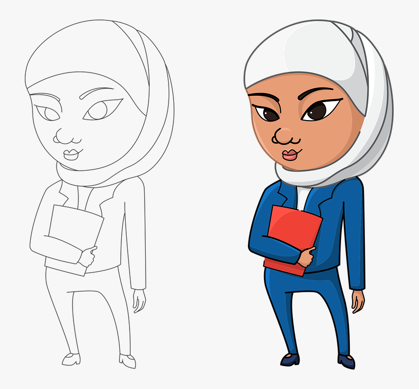 Transparent Arabic Clipart - Student Clipart Girl, HD Png Download, Free Download