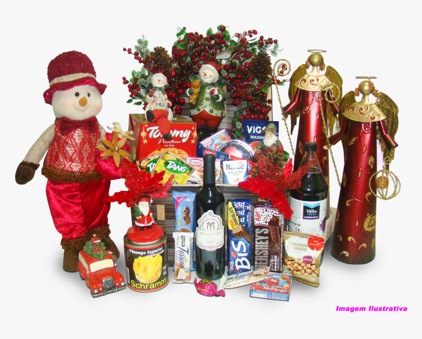 Cesta Boas Festas - Figurine, HD Png Download, Free Download