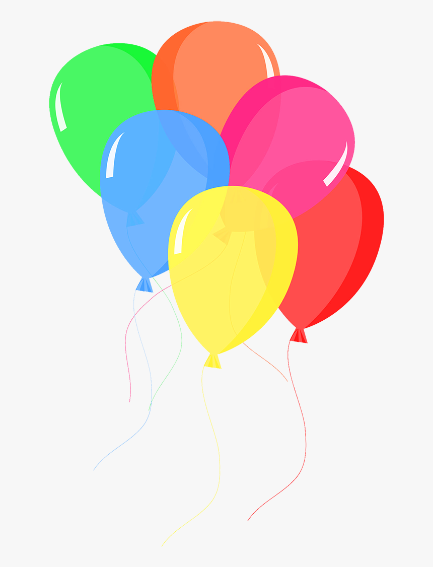 Colorful Balloons In Rainbow Colors - Word Party Balloons, HD Png Download, Free Download