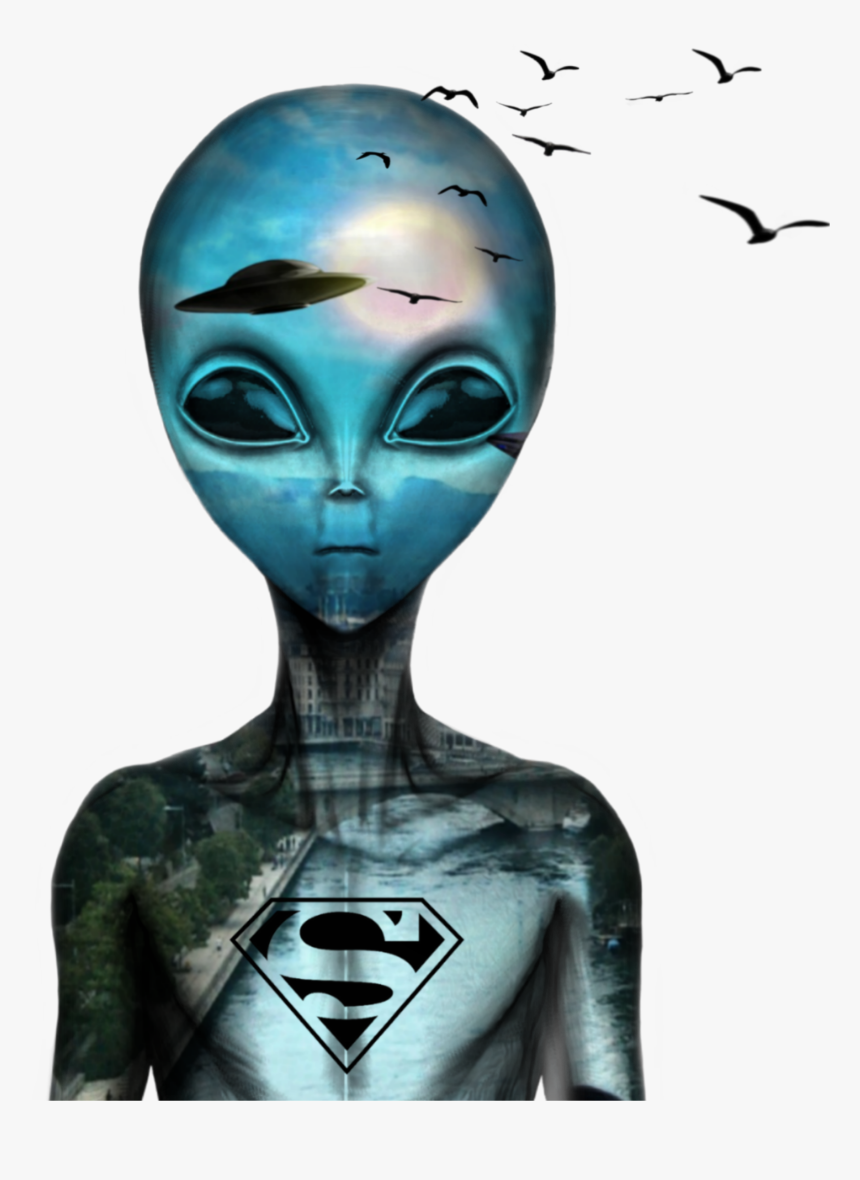 #alien #extraterrestre #birds #ufo #superalien #superman - Illustration, HD Png Download, Free Download