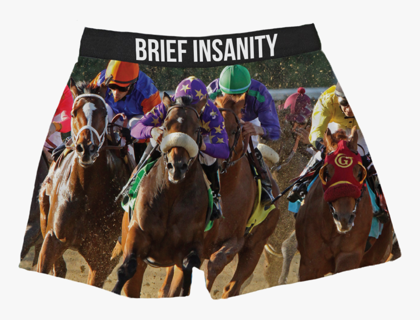 Horse Racing Boxer Shorts - Boxer Shorts, HD Png Download, Free Download