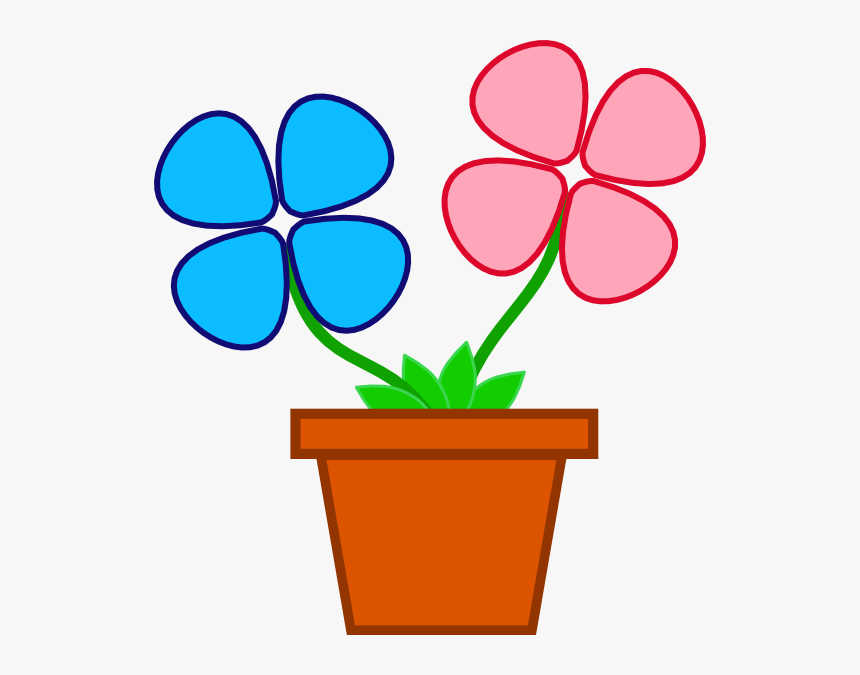 Flowerpot Clip Art - Flower With Vase Clip Art, HD Png Download, Free Download