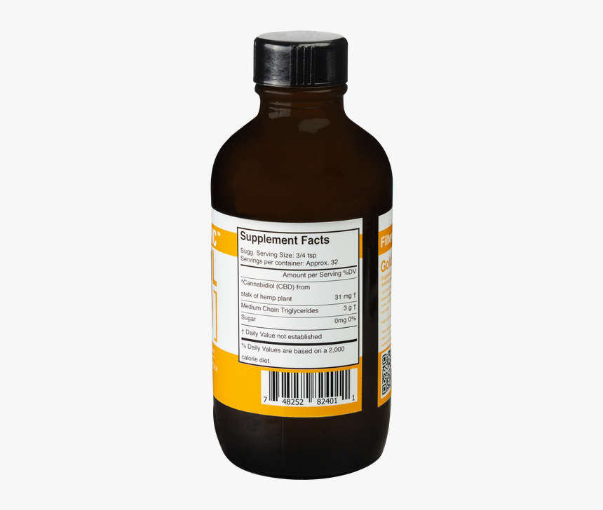 Real Scientific Hemp Oil 4oz 1000mg Gold Label Liquid - Glass Bottle, HD Png Download, Free Download