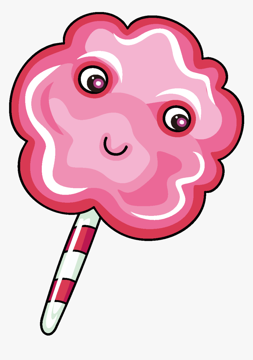 Vector Hand Drawn Simple Lollipop - Lollipop Smiling Clipart, HD Png Download, Free Download