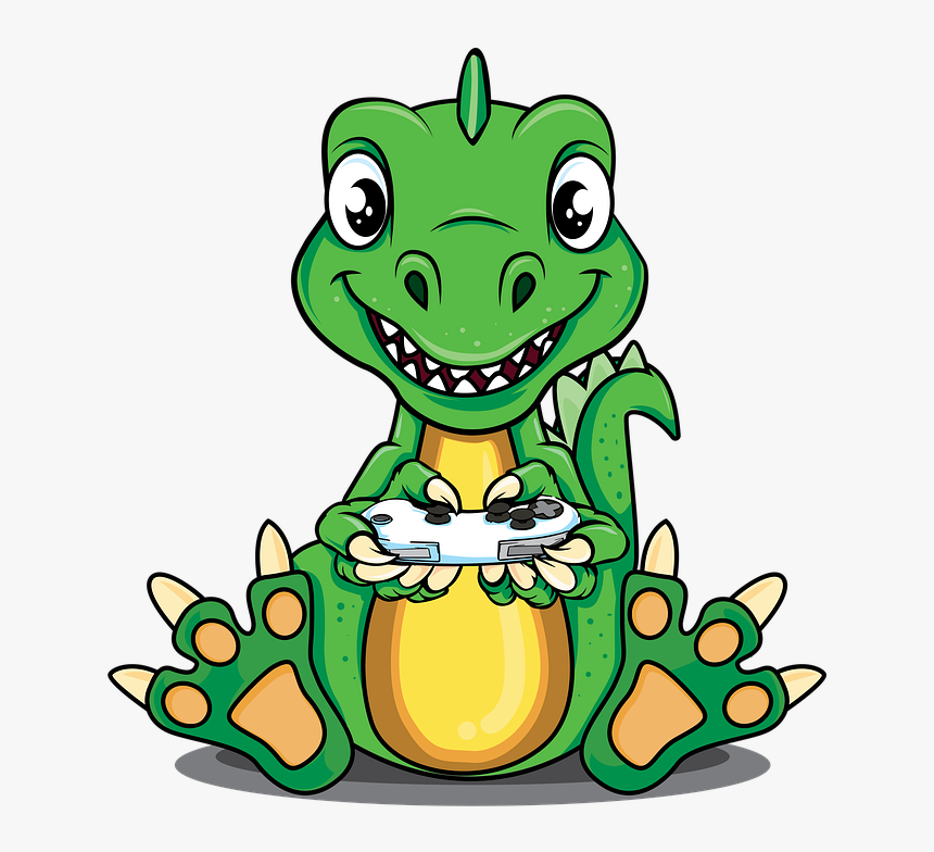 Dinosaur Playing Video Games, HD Png Download, Free Download